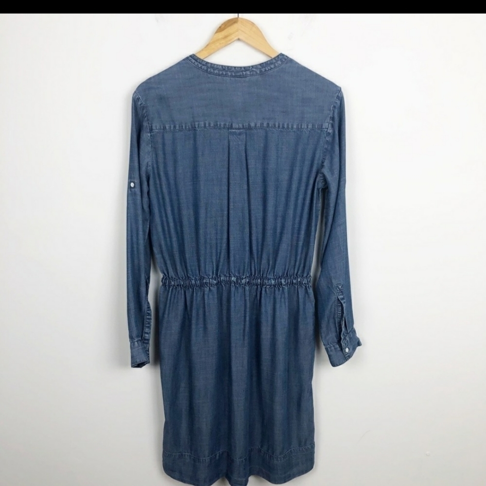 GAP Chambray Utility Dress Denim Tencel blue - Picture 3 of 13